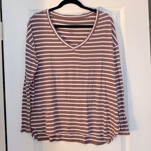 American Eagle Women’s Striped Soft & Sexy Long Sleeve - Size M (oversized fit)